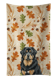 Black and Tan Tibetan Mastiff Heirloom Fall Kitchen Towel