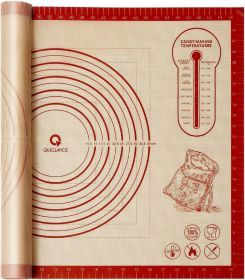 Silicone Baking Pastry Dough Mat - 28x20Inch Extra Large Cookie Bread Rolling Mats Sheet, Nonstick Kitchen Counter Kneading Board