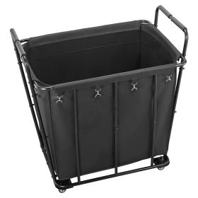 VEVOR Laundry Cart, Rolling Grocery Utility Cart with Waterproof Liner & Swivel Wheels, 260 LBS Large Load Capacity
