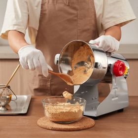 750g Commercial Spice Grinder Electric Grain Mill Grinder High Speed (Option: silver)